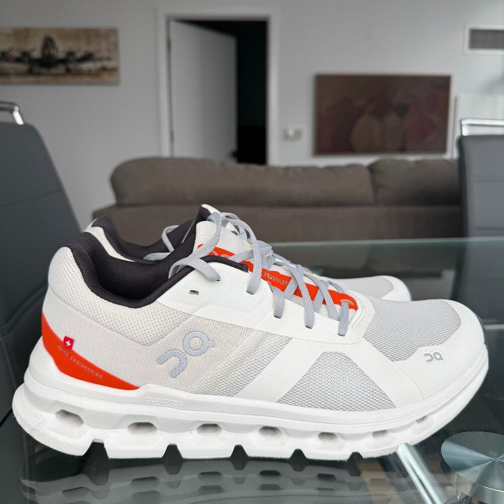 ON Cloudrunner 'Undyed White Flame'  | US M 9.5